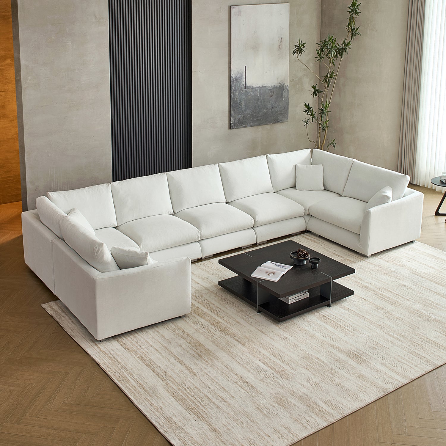 Feathers U-Closed Sectional