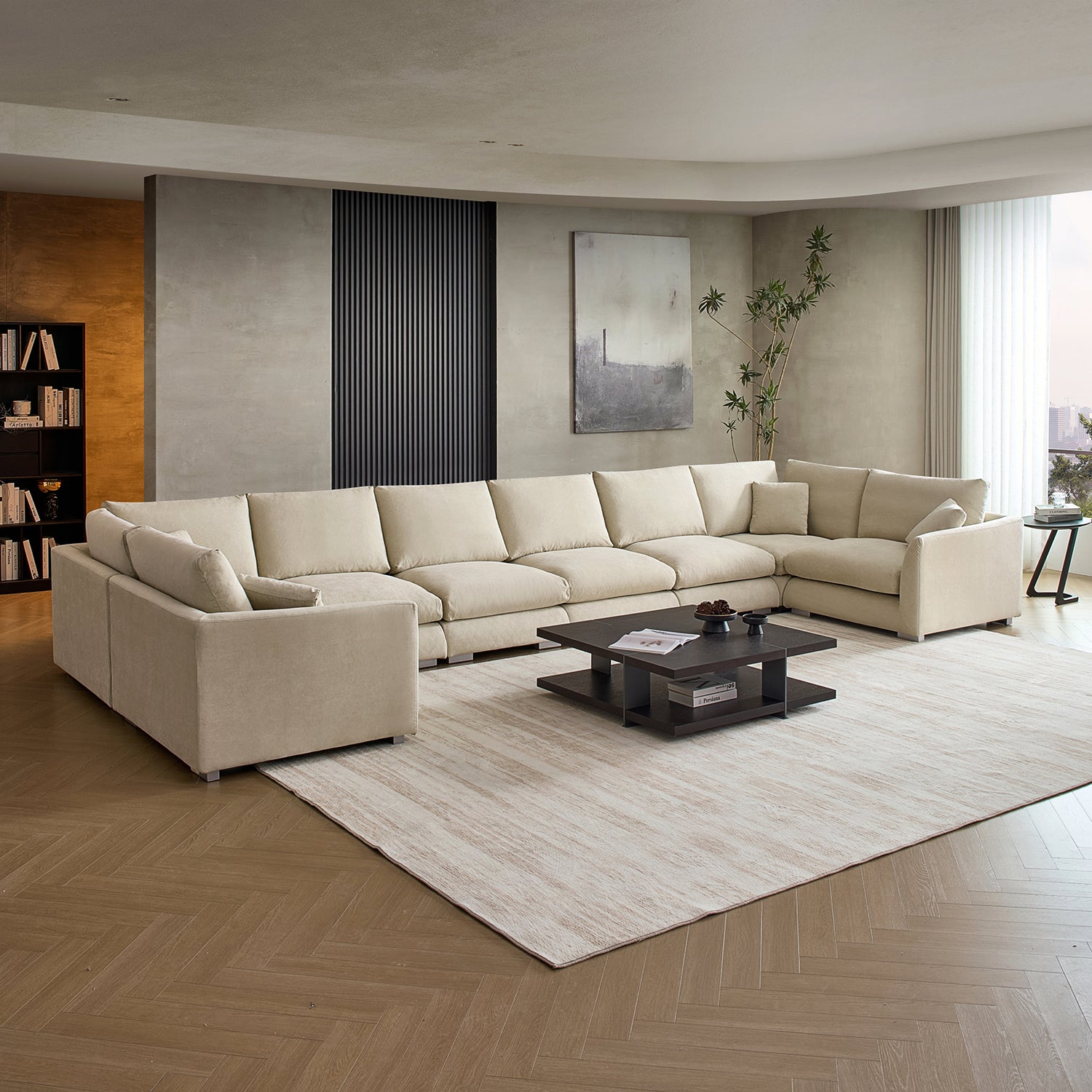 Feathers U-Closed Sectional