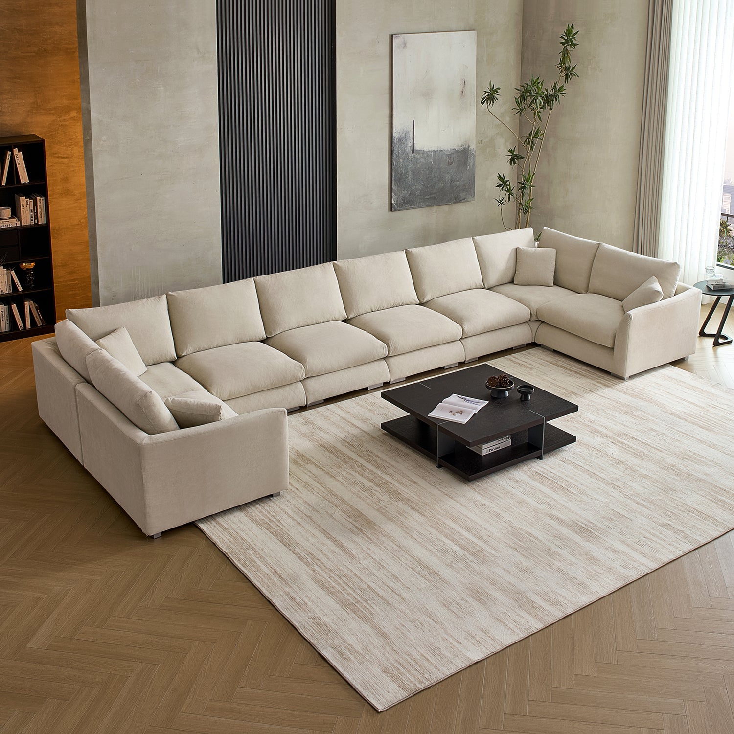 Feathers U-Closed Sectional