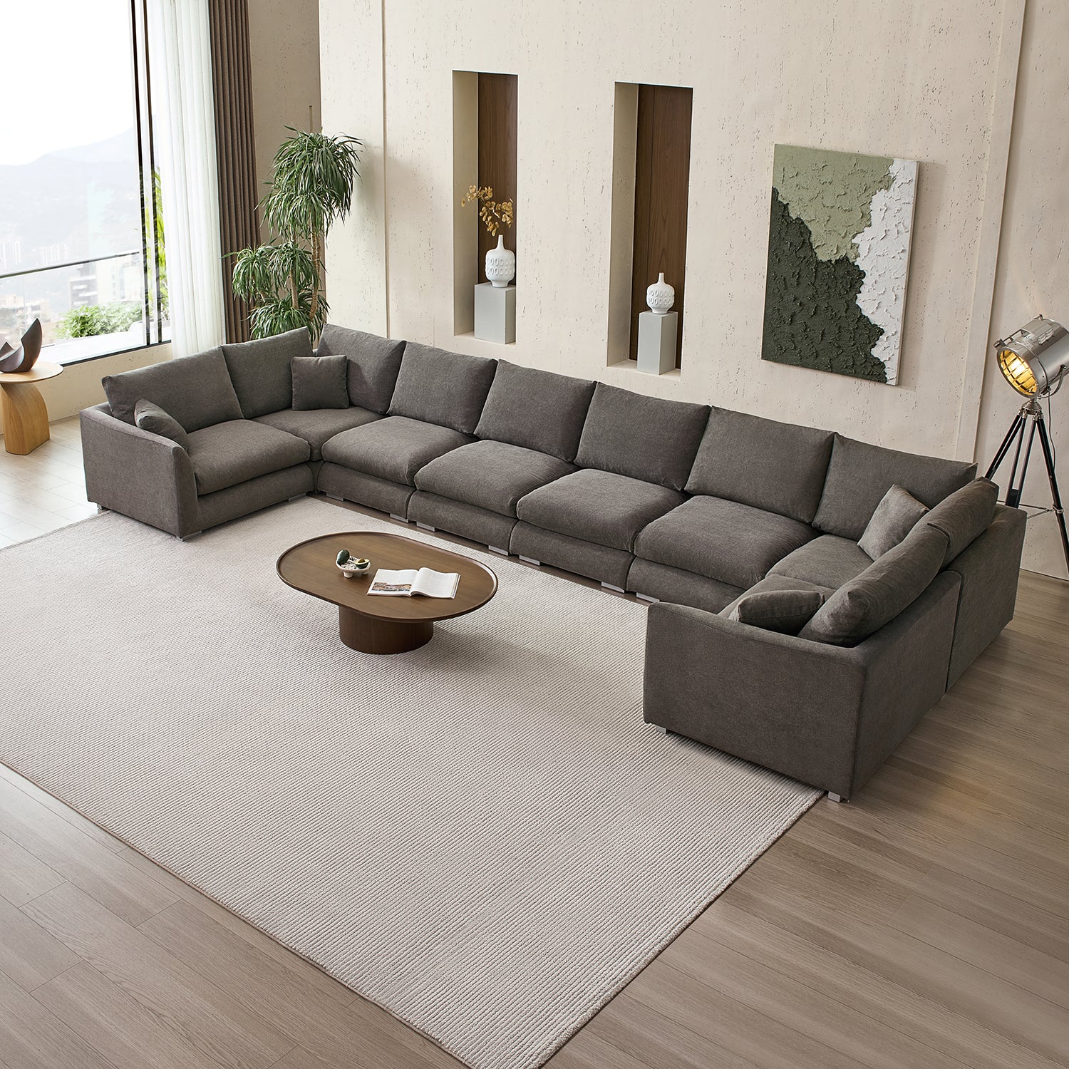 Feathers U-Closed Sectional