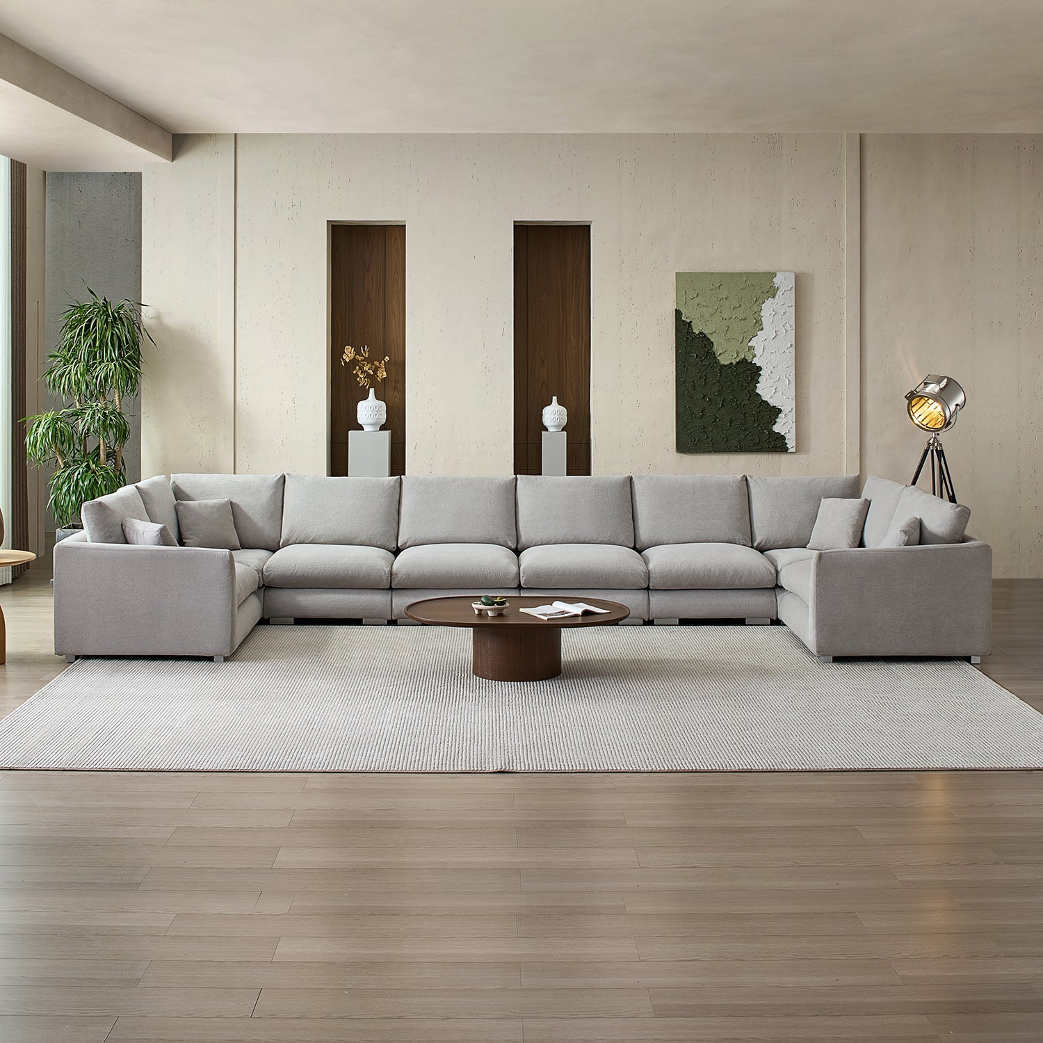 Feathers U-Closed Sectional