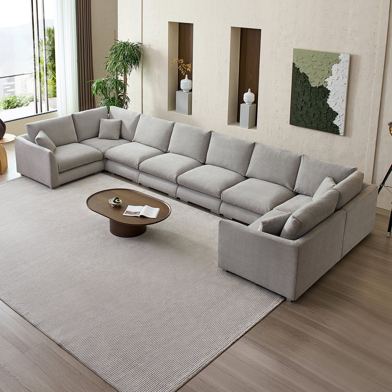 Feathers U-Closed Sectional