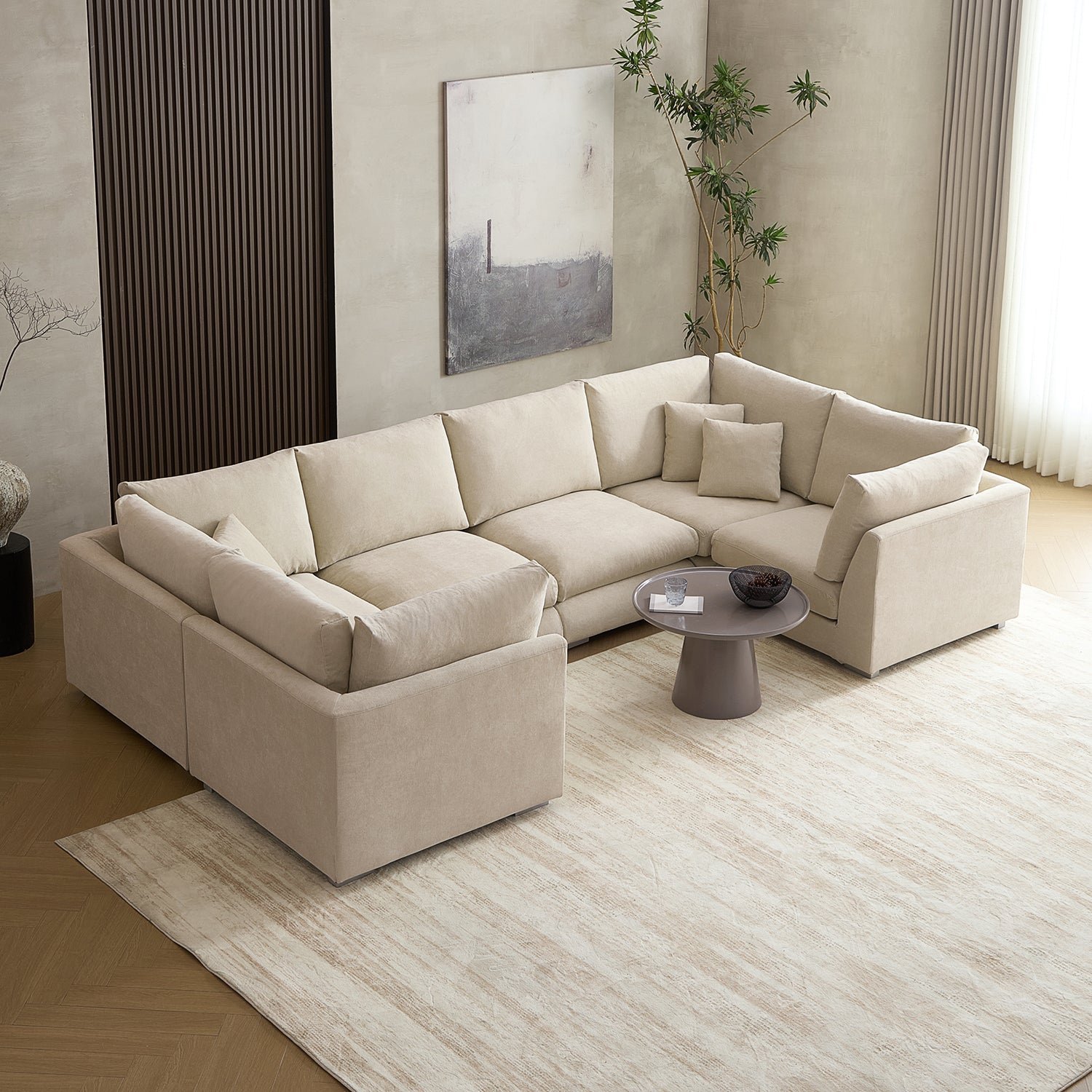 Feathers U-Closed Sectional