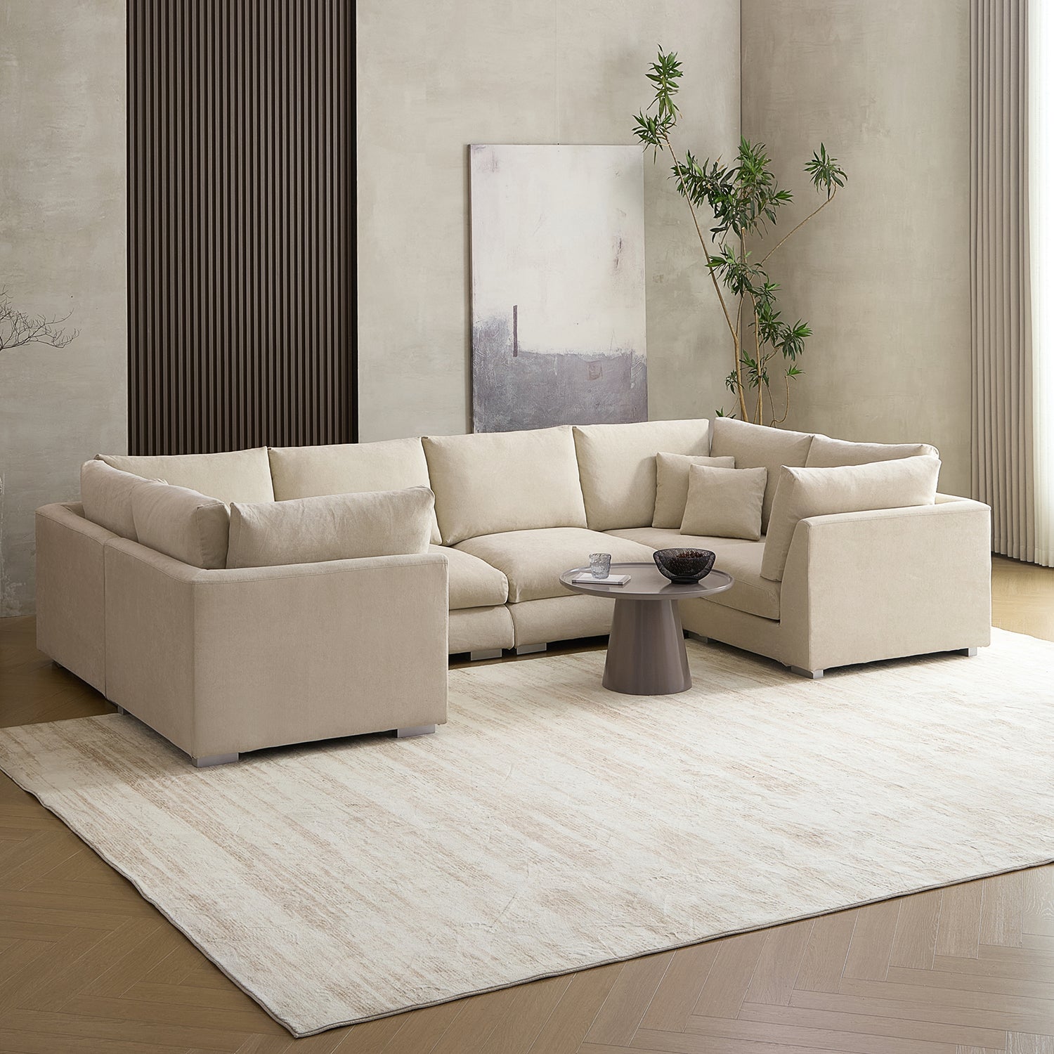 Feathers U-Closed Sectional