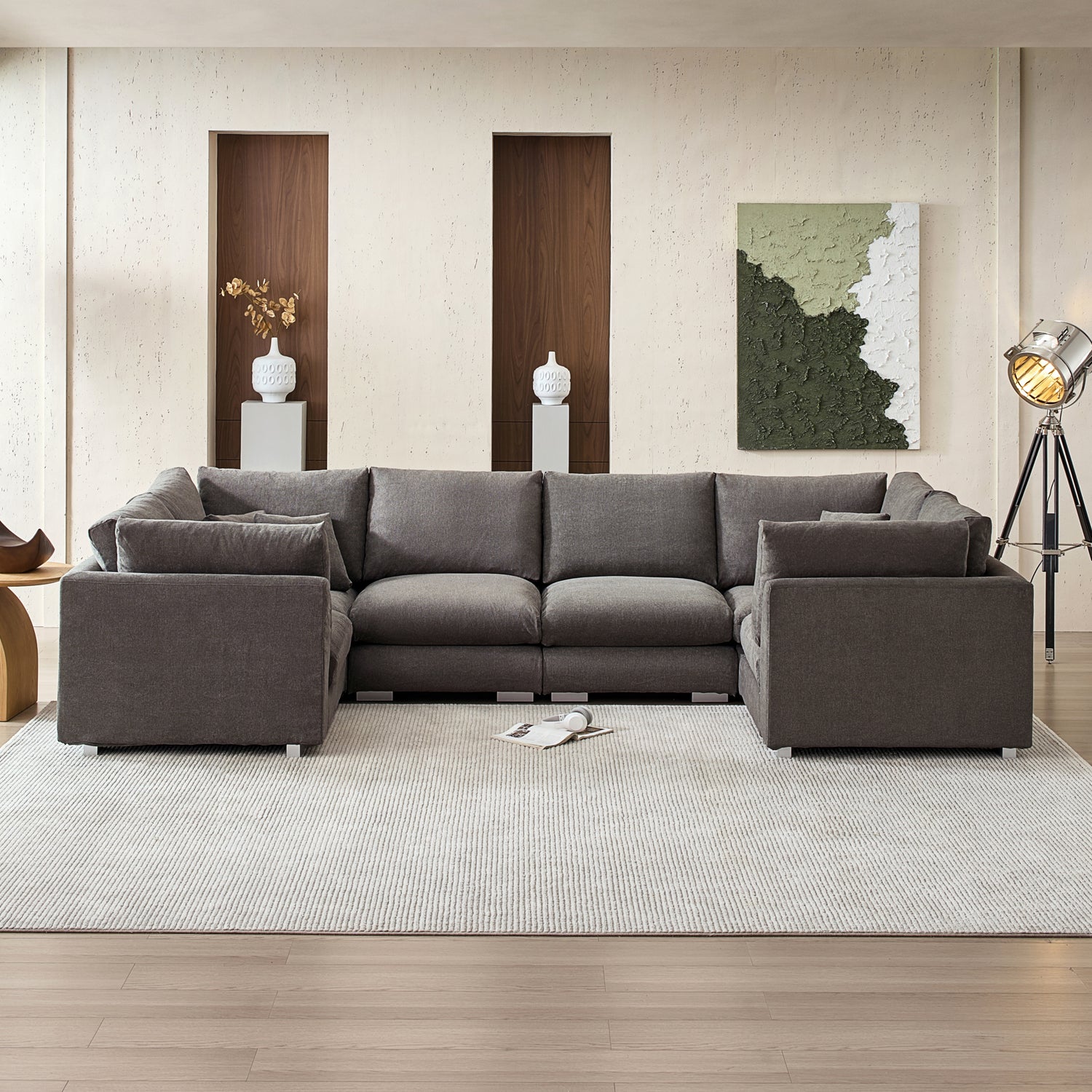 Feathers U-Closed Sectional