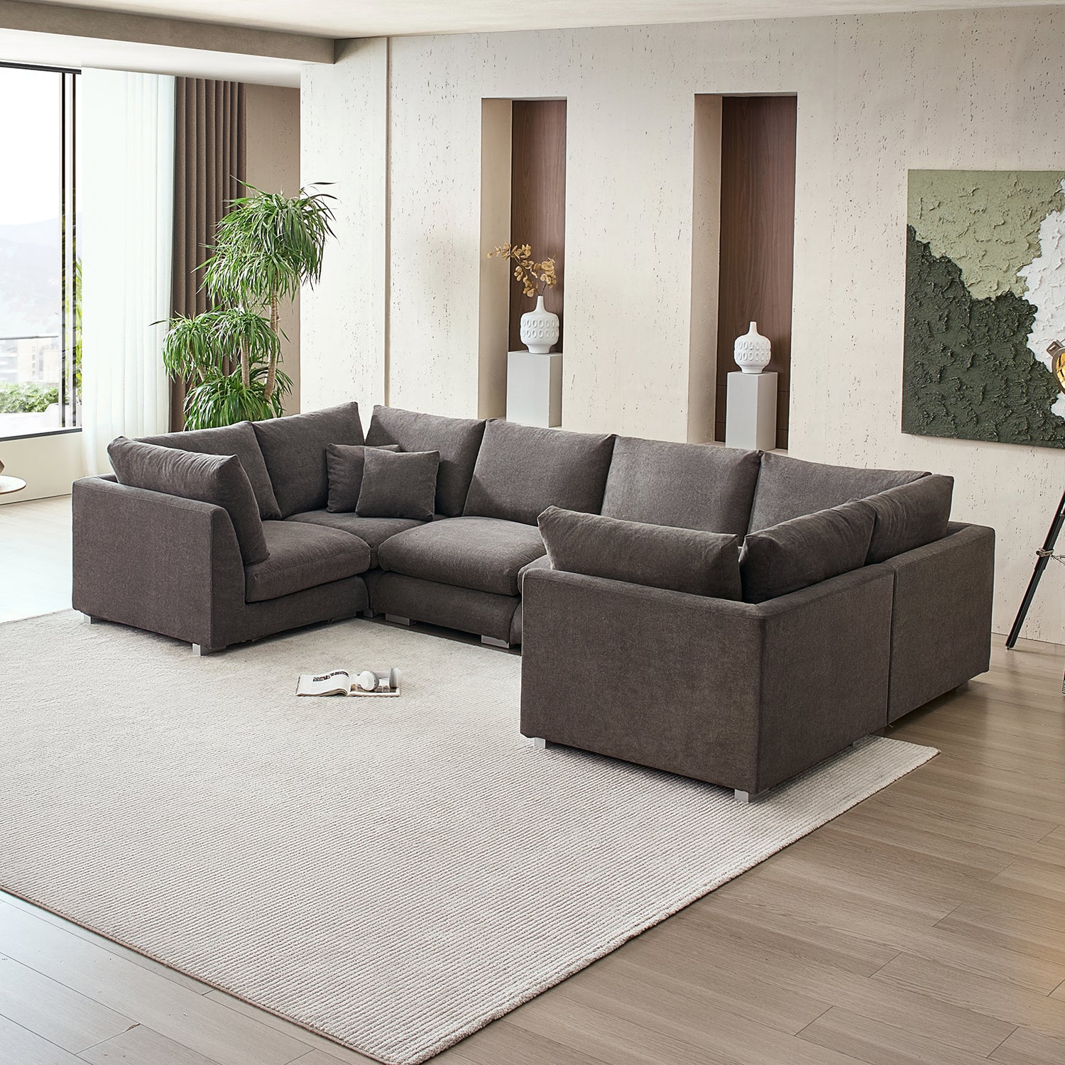 Feathers U-Closed Sectional