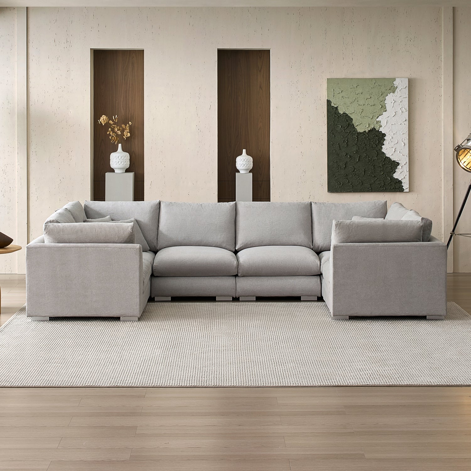 Feathers U-Closed Sectional