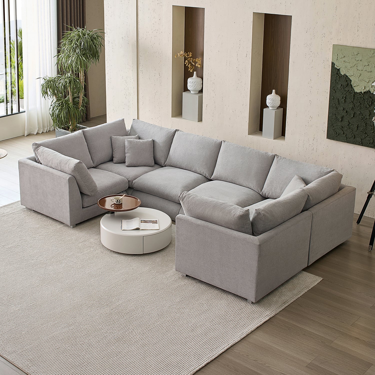 Feathers U-Closed Sectional