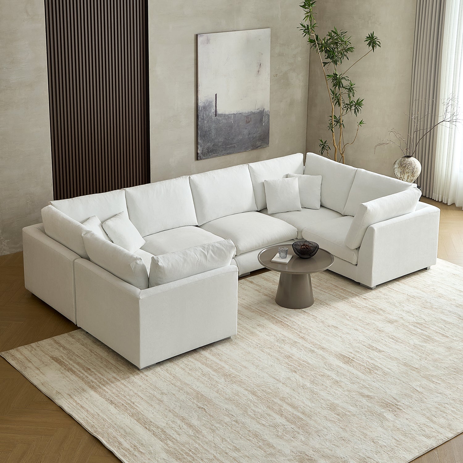 Feathers U-Closed Sectional