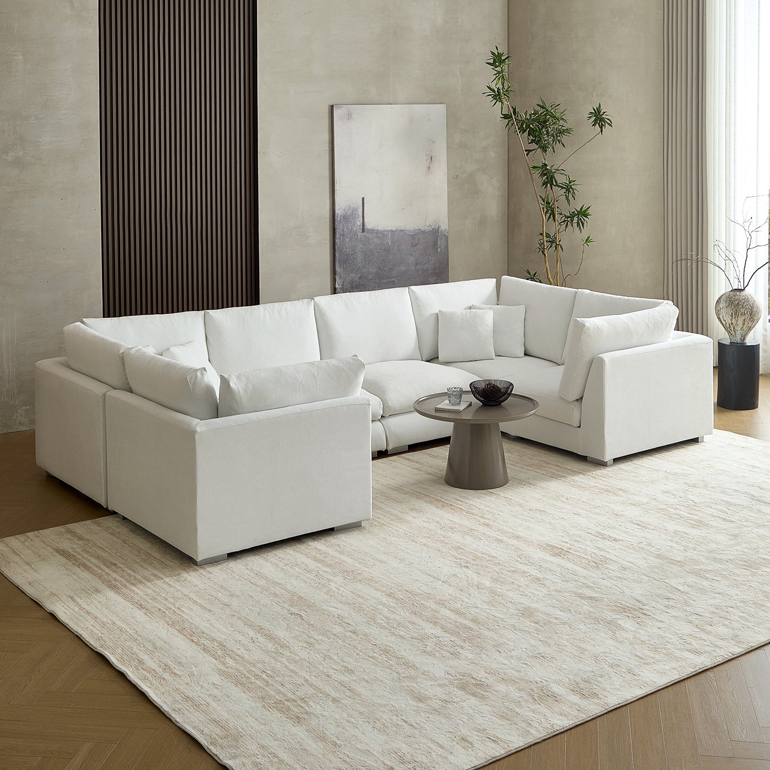 Feathers U-Closed Sectional