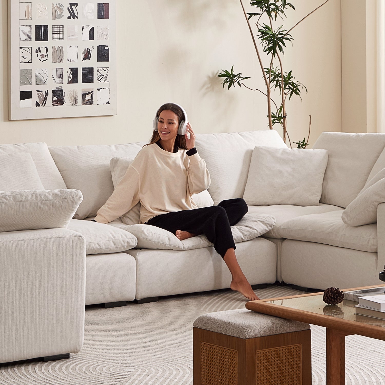 Malibu Cloud U Closed Sectional - Mario Capasa