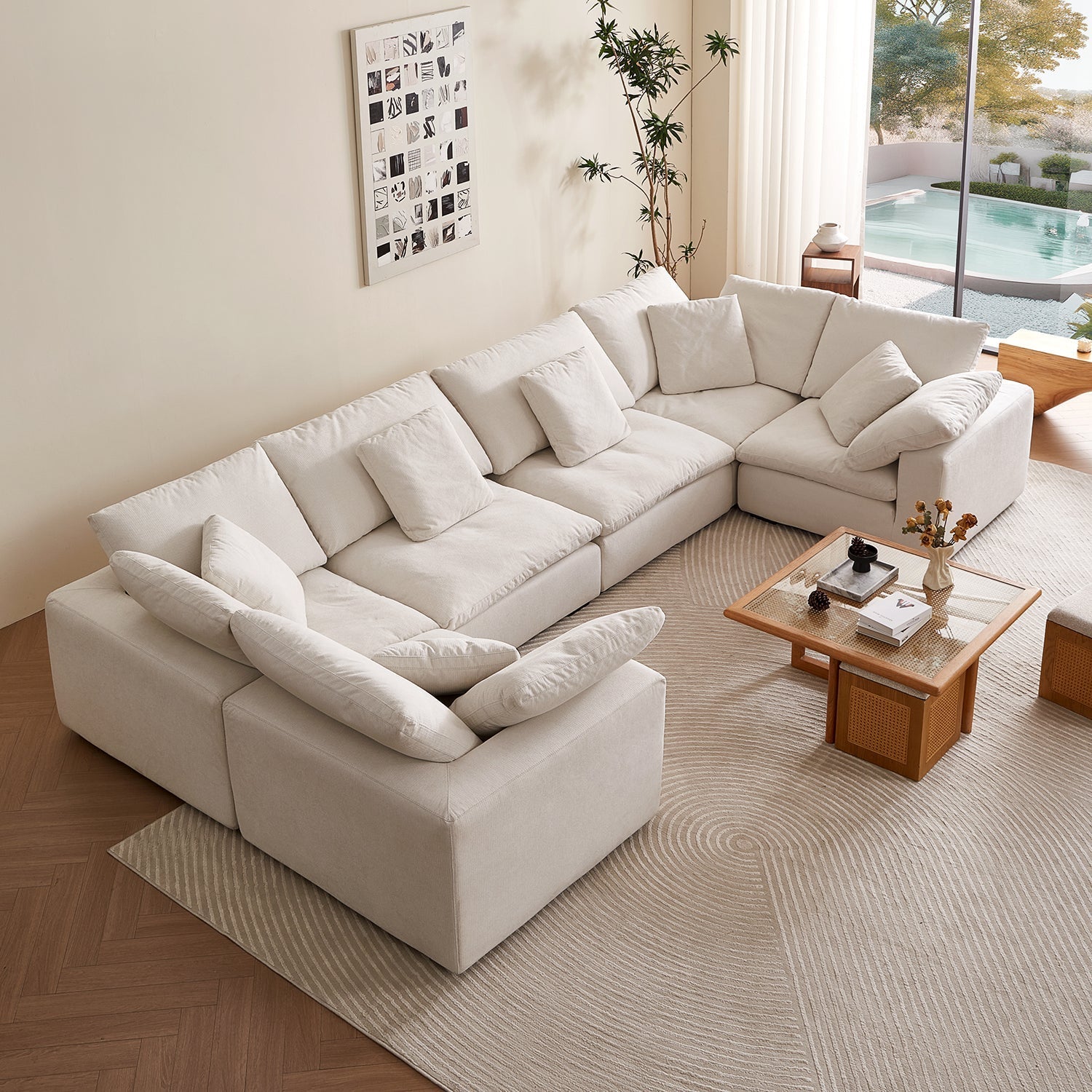 Malibu Cloud U Closed Sectional - Mario Capasa