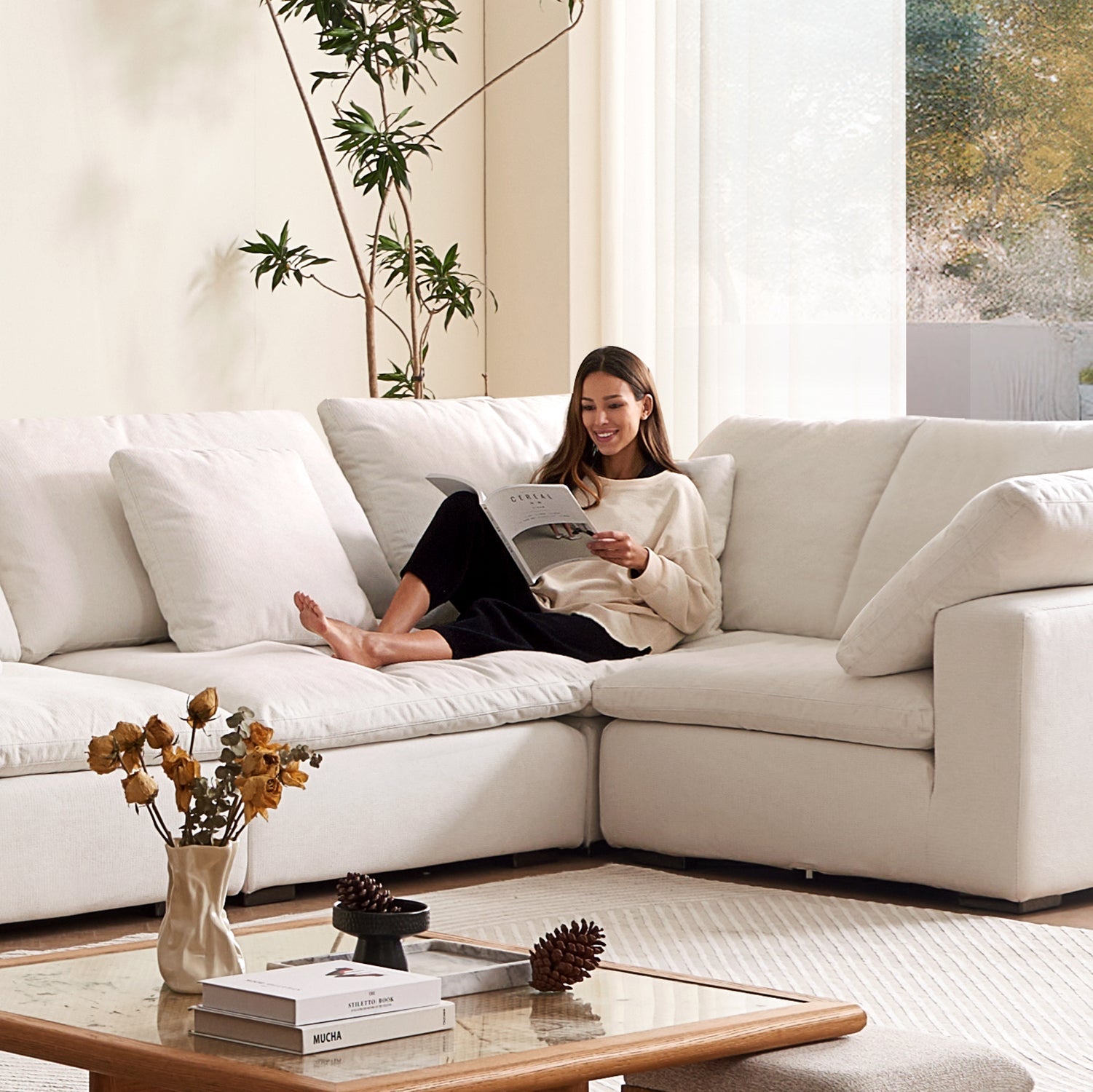 Malibu Cloud U Closed Sectional - Mario Capasa