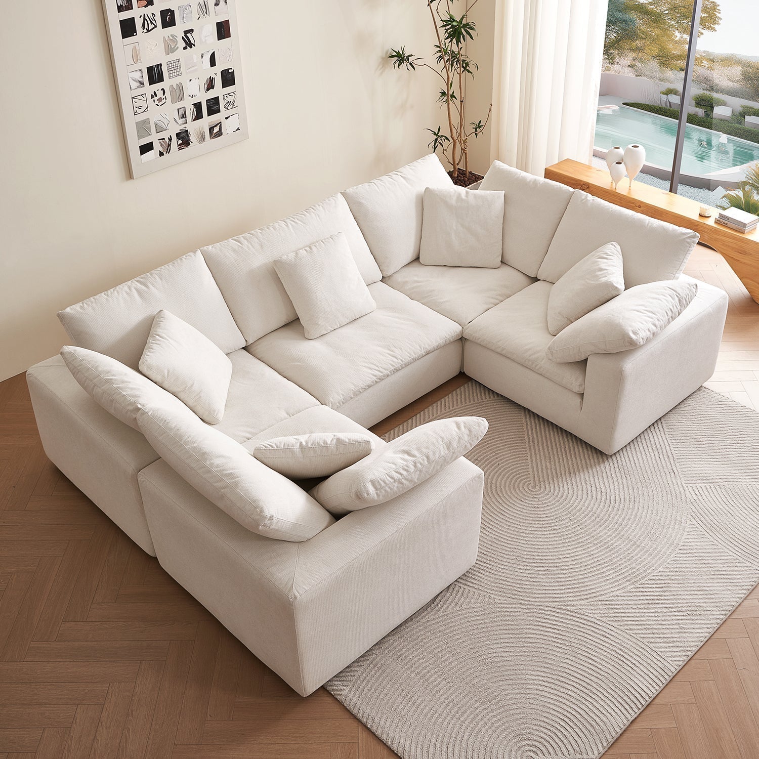 Malibu Cloud U Closed Sectional - Mario Capasa