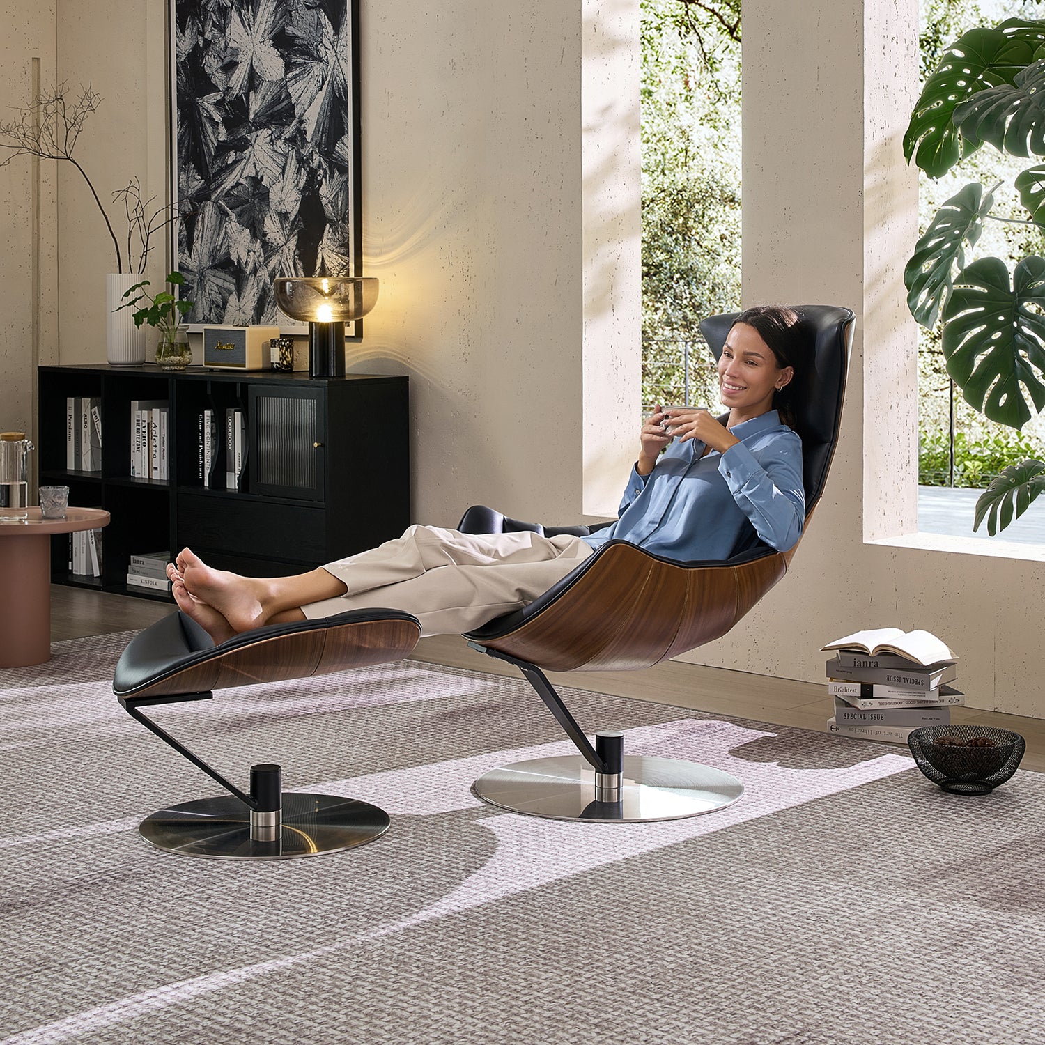 The Avant Glide Chair and Ottoman