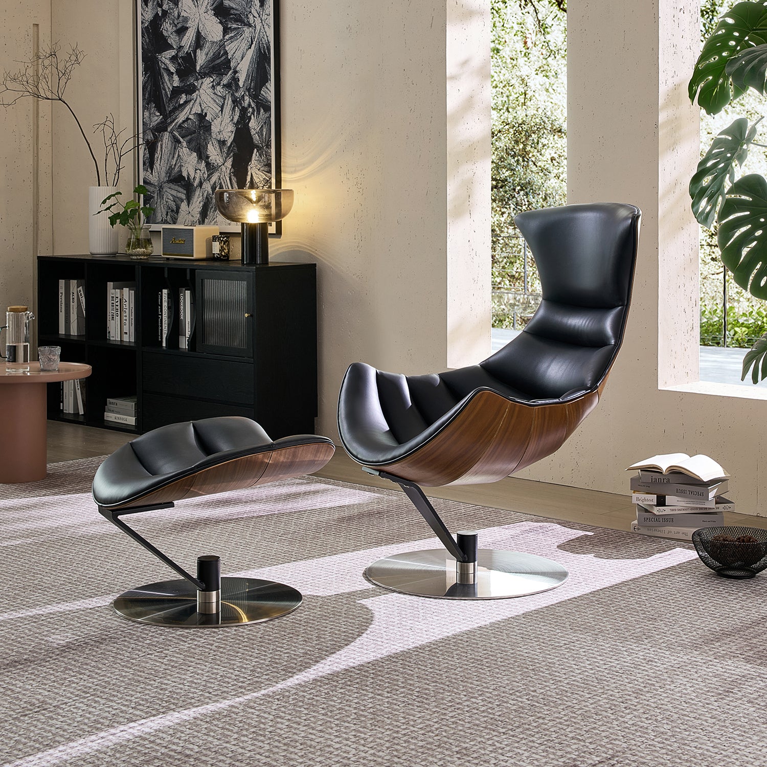 The Avant Glide Chair and Ottoman