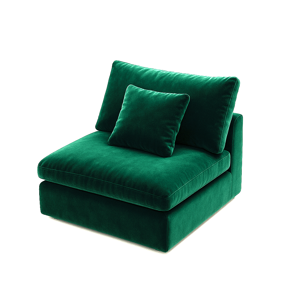 Modular - Tivoli Cloud Couch Armless Modular Seat - MC - Mario Capasa