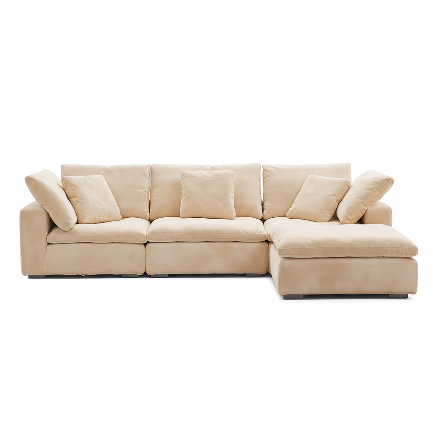 shaped sectional couch by Mario Capasa with firm cushions and balanced proportions, part of their living room furniture collection.