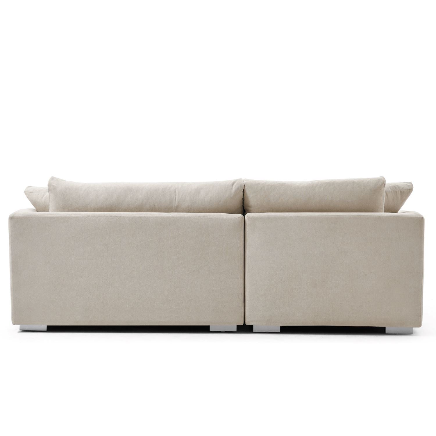 Feathers Sectional Sofa Mario Capasa 88 inch Beige Facing Left