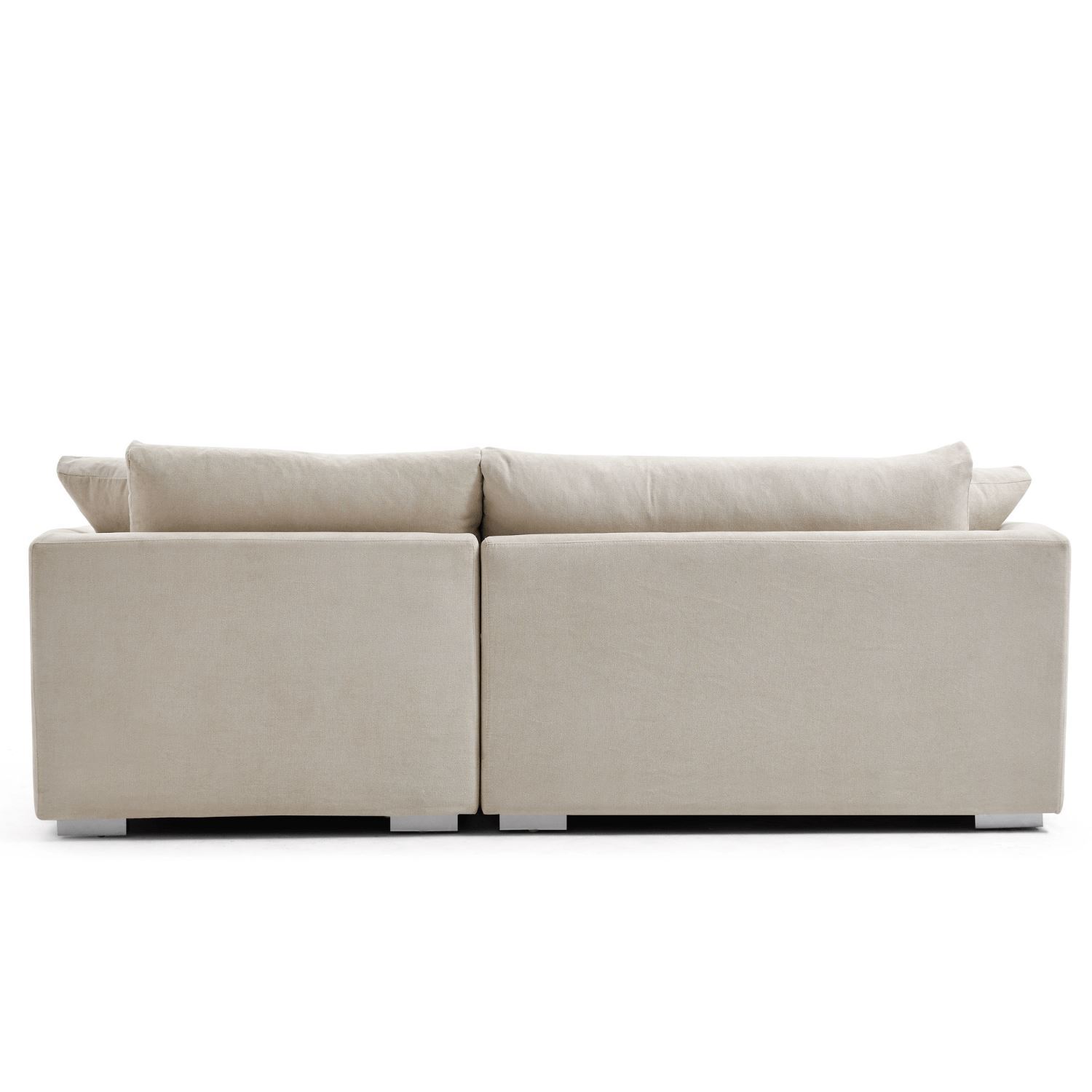 Feathers Sectional Sofa Mario Capasa 88 inch Beige Facing Right