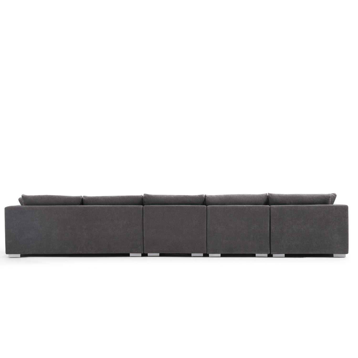 Feathers Sectional Sofa Mario Capasa Grey 170 inch Facing Left