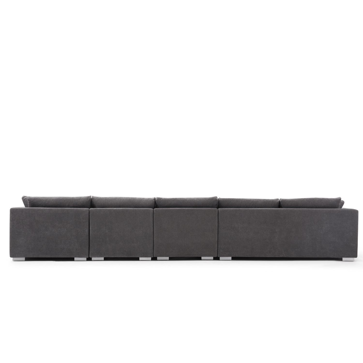  Feathers Sectional Sofa Mario Capasa Grey 170 inch Facing Right