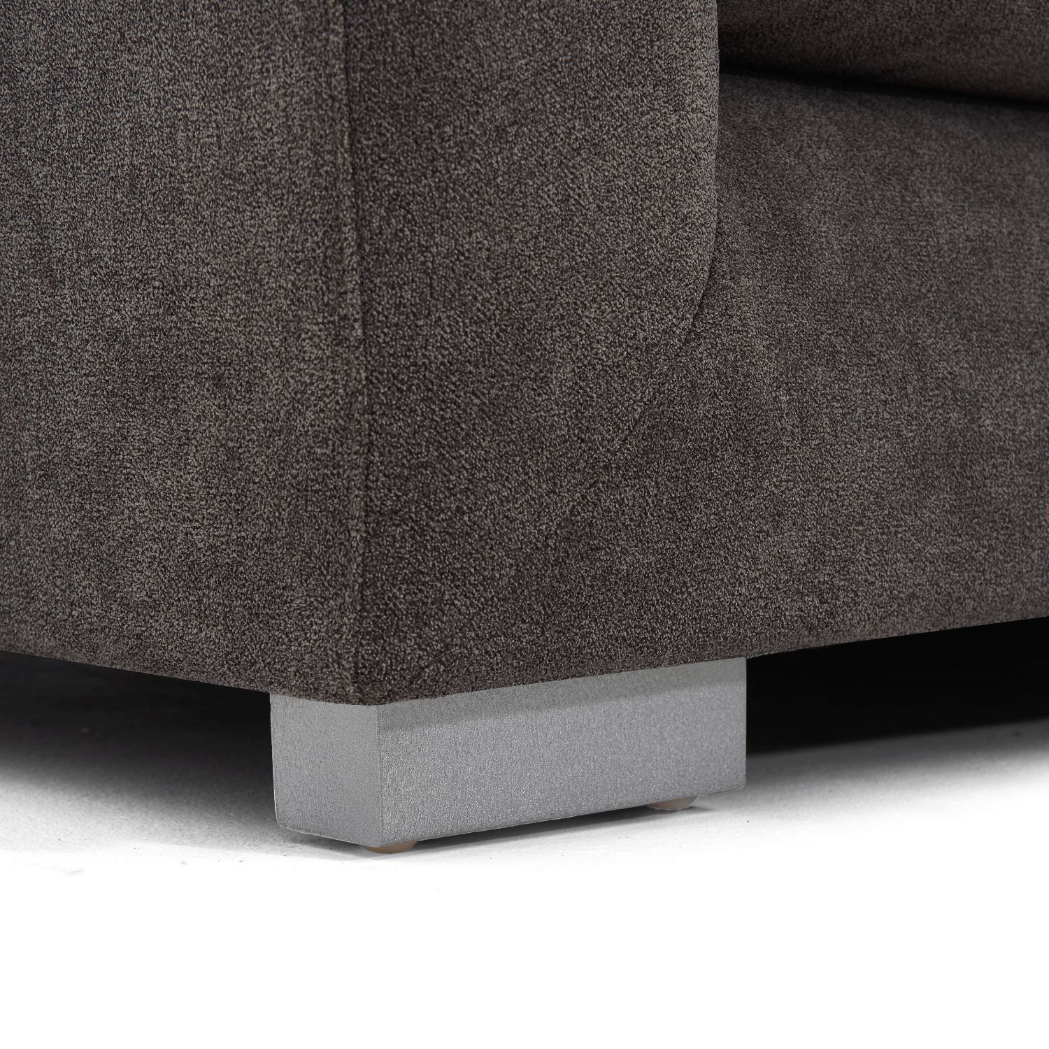 Feathers Sectional Sofa Mario Capasa 88 inch Grey Facing Right