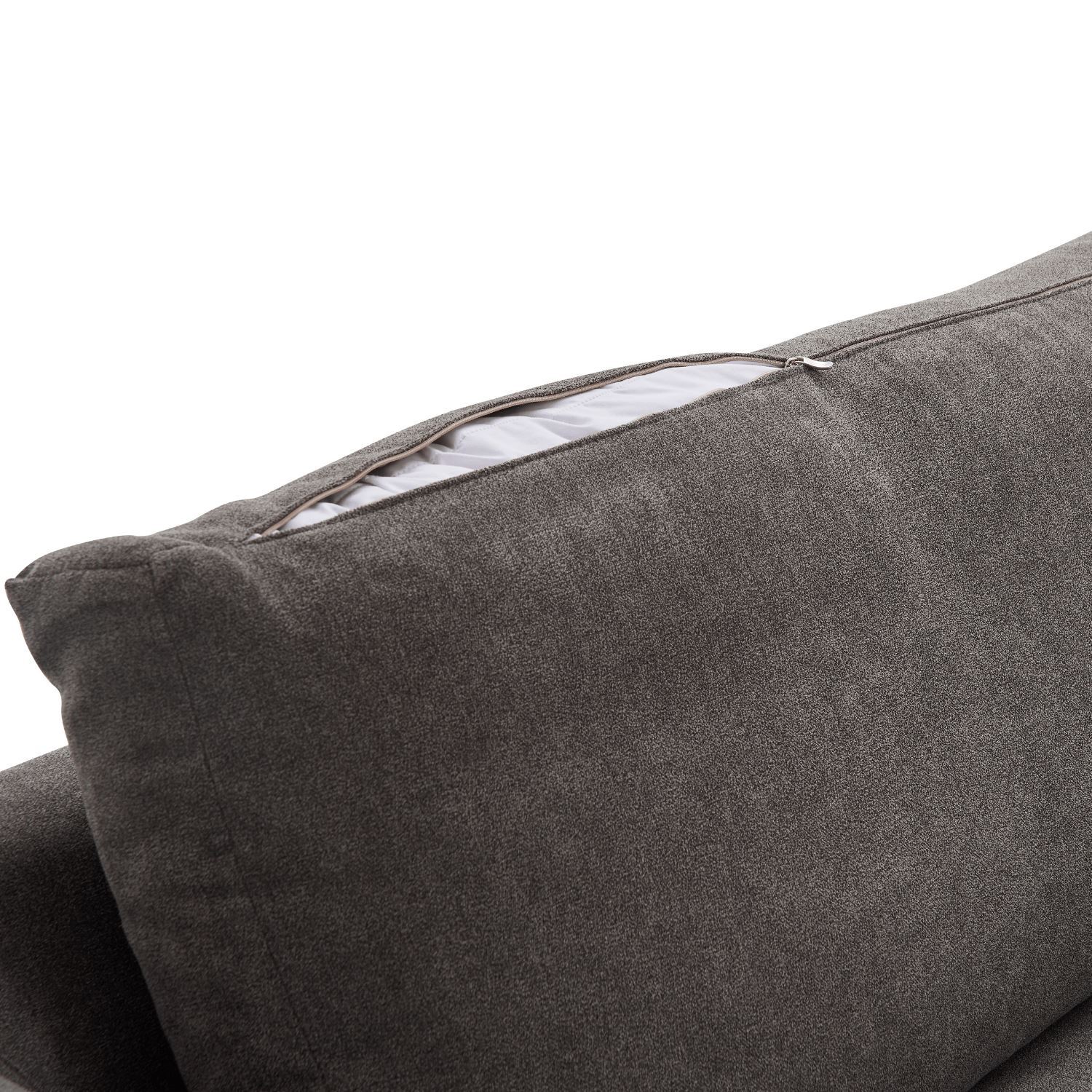 Feathers Sectional Sofa Mario Capasa Grey 170 inch Facing Left