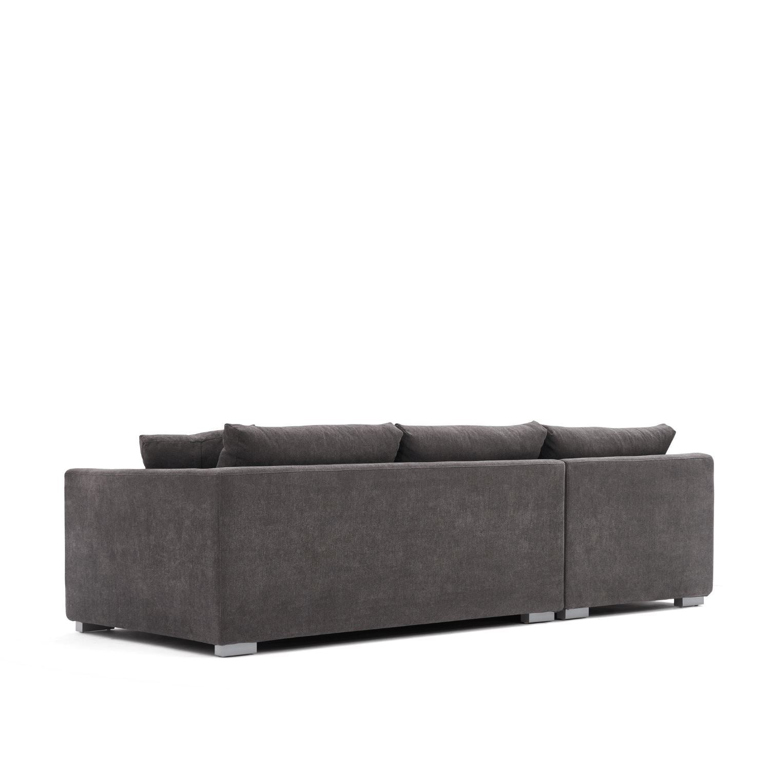 Feathers Sectional Sofa Mario Capasa Grey 88 inch Facing Left